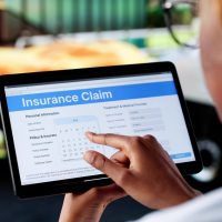 Photo Of African American Car Insurance Agent Filing Accident Claim.