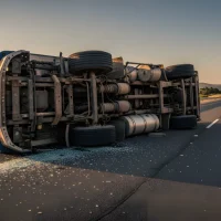 overturned-truck-sprawled-across-a-deserted-highway